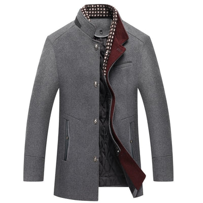 Wolljacke - Herren Sanding Collar Einreihige Winterjacke