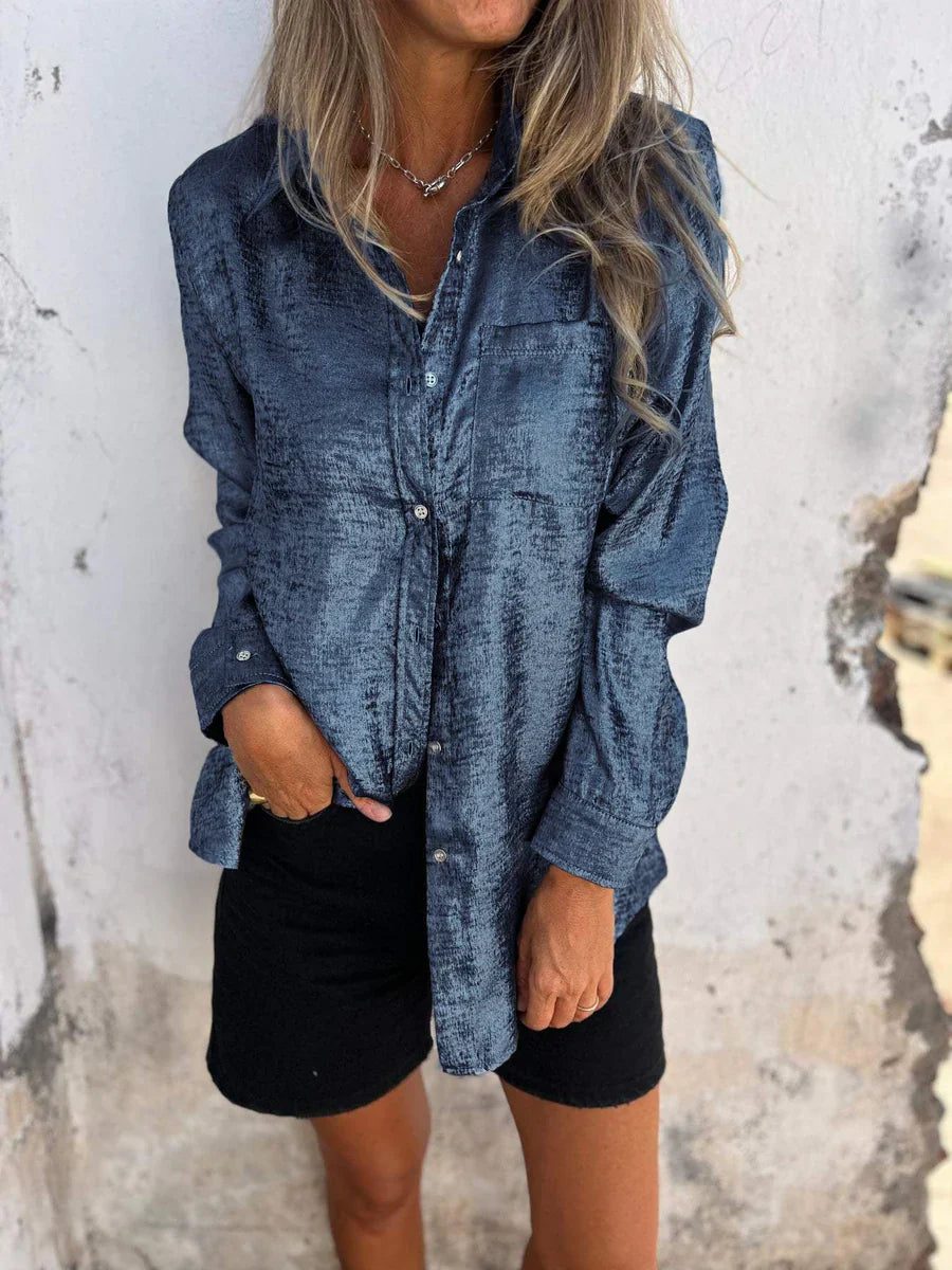 Langarmshirt Mit Pailletten Für Damen | Button Down