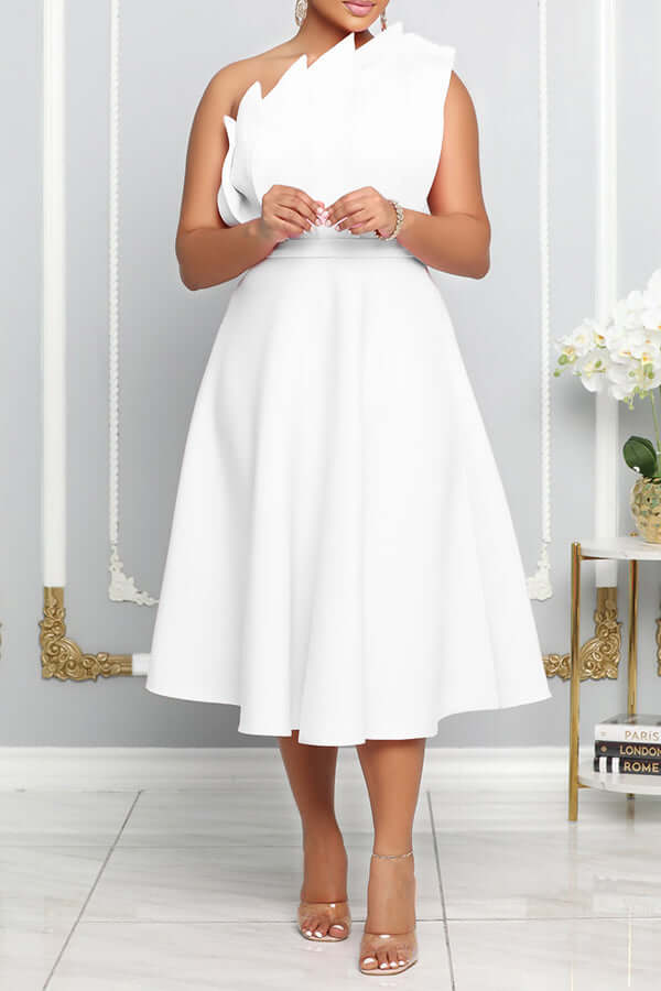 Elegantes Ärmelloses Formelles Damenkleid | Midi