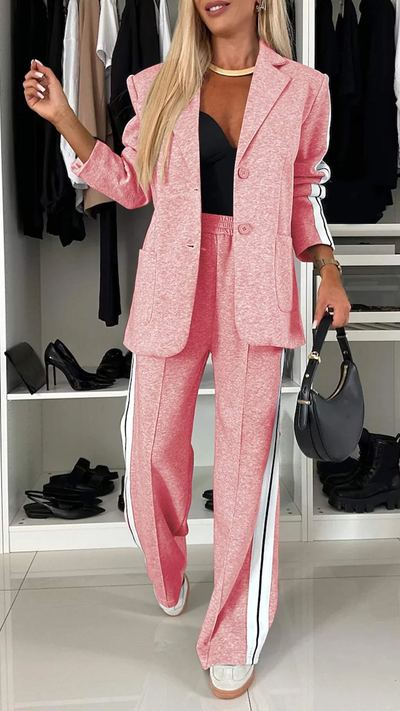 Trendiges Damen Trainingsanzug Set mit Blazer & Hose – Komfort & Stil