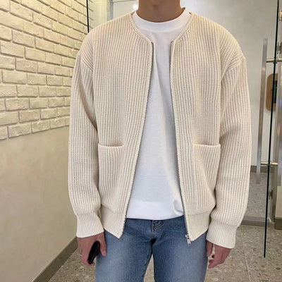 Zip Cardigan - Chunky - Rippenstrick - Strickjacke - Herren Strickjacke