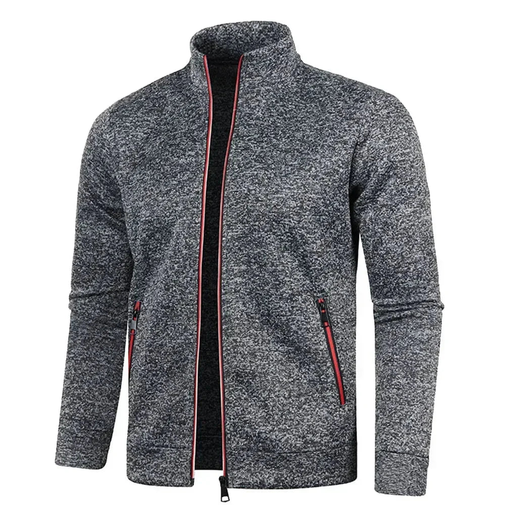 Zip Cardigan | Langarm | Atmungsaktiv | Reißverschlussjacke | Herrenbekleidung