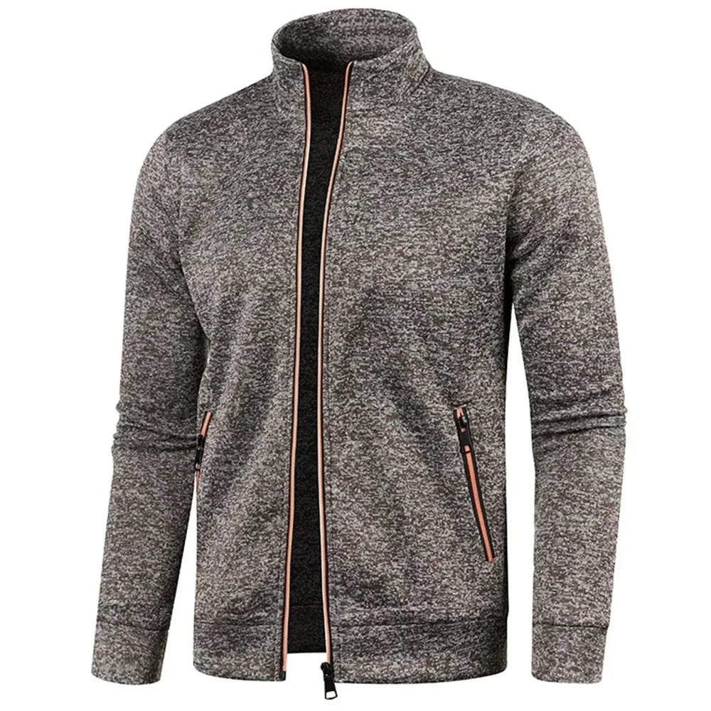 Zip Cardigan | Langarm | Atmungsaktiv | Reißverschlussjacke | Herrenbekleidung