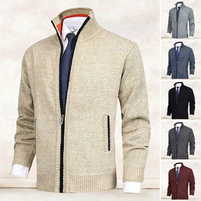 Zip-Cardigan | Warm | Winter | Strickjacke | Herrenjacke