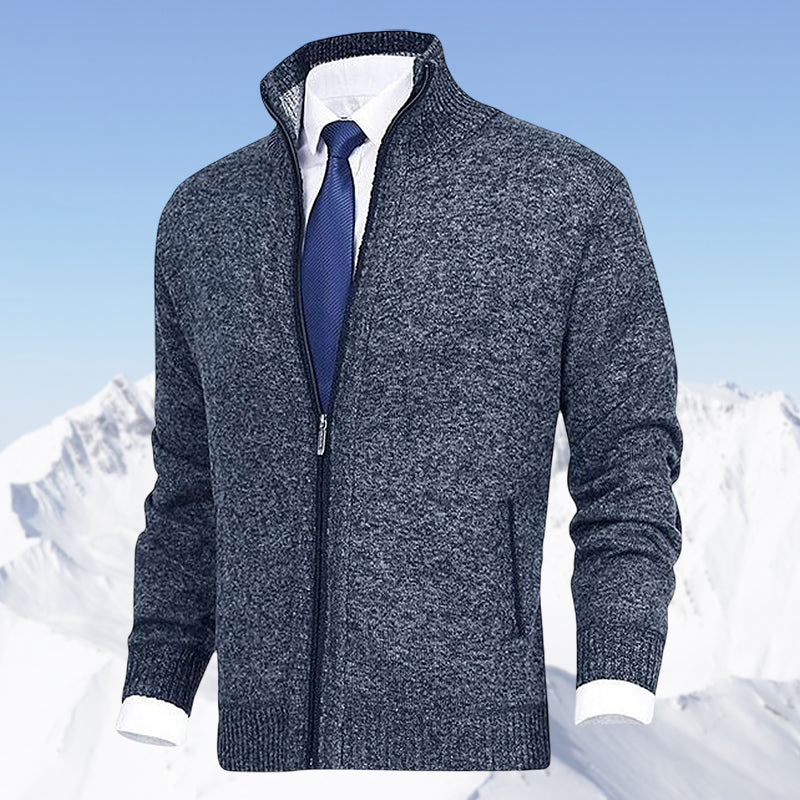 Zip-Cardigan | Warm | Winter | Strickjacke | Herrenjacke