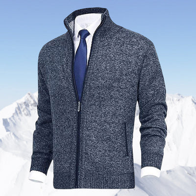 Zip-Cardigan | Warm | Winter | Strickjacke | Herrenjacke