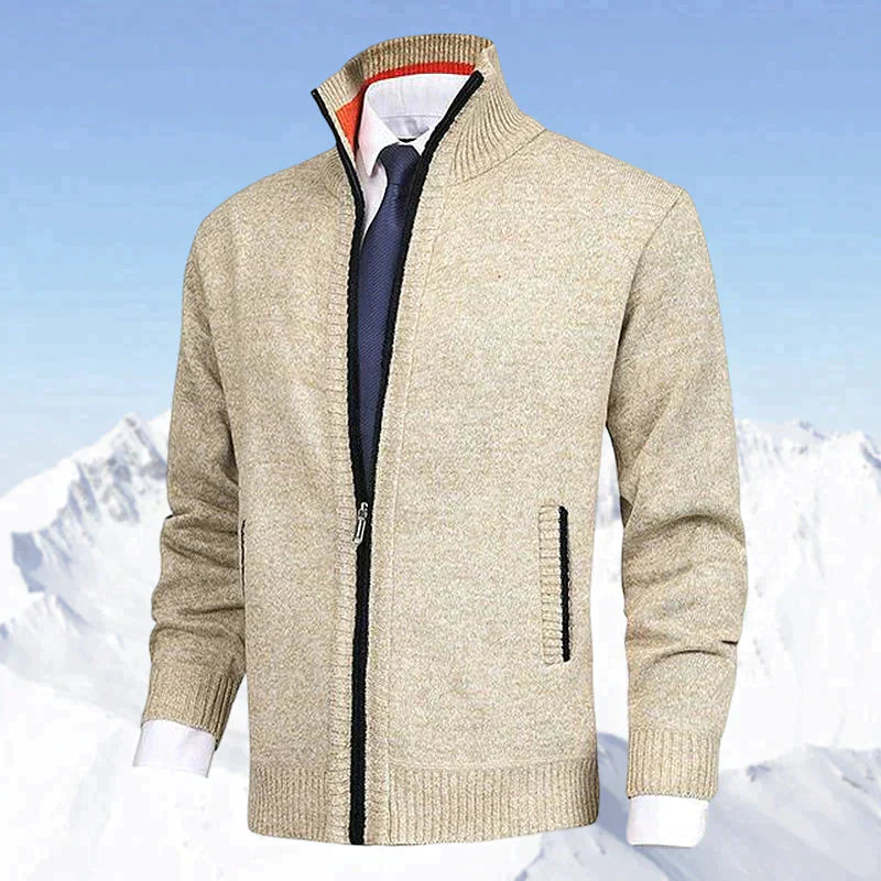 Zip-Cardigan | Warm | Winter | Strickjacke | Herrenjacke