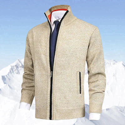 Zip-Cardigan | Warm | Winter | Strickjacke | Herrenjacke