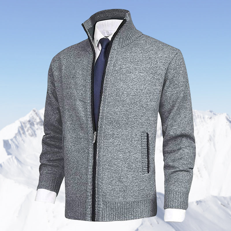 Zip-Cardigan | Warm | Winter | Strickjacke | Herrenjacke