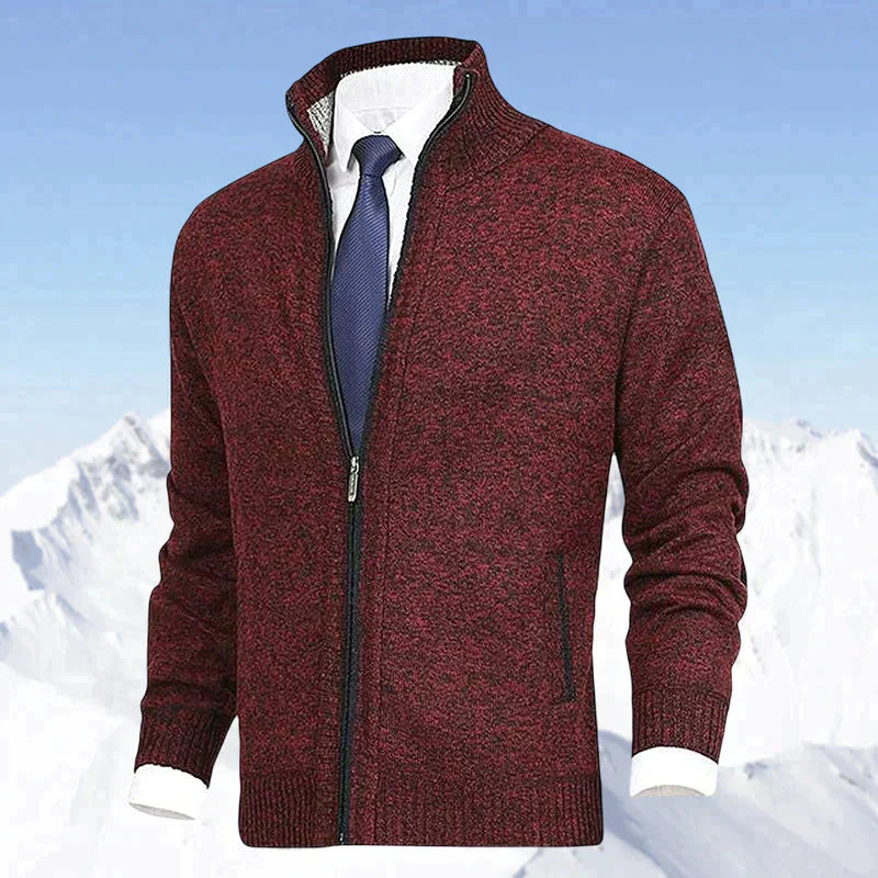 Zip-Cardigan | Warm | Winter | Strickjacke | Herrenjacke