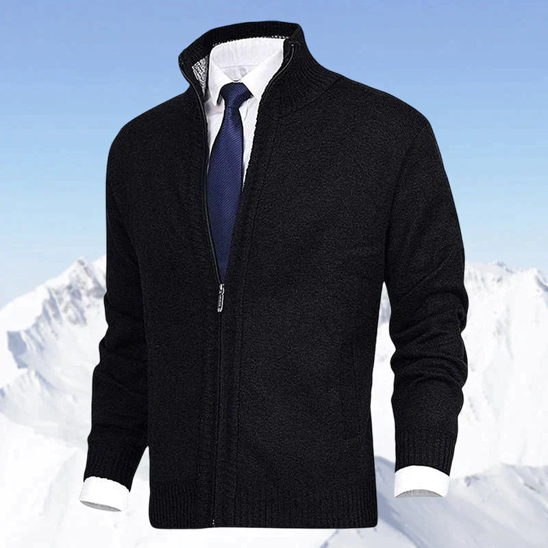 Zip-Cardigan | Warm | Winter | Strickjacke | Herrenjacke