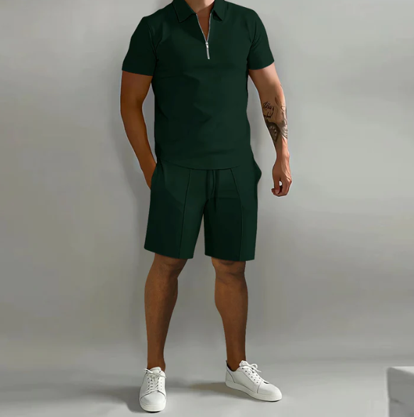 Zweiteiler | Kurzarm | Poloshirt | Shorts und Shirt im Set | Herrenbekleidung