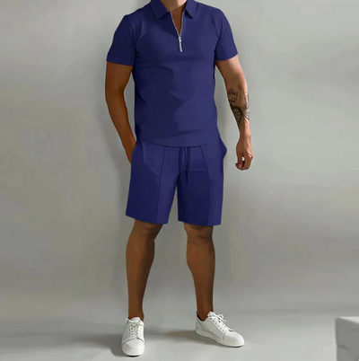 Zweiteiler | Kurzarm | Poloshirt | Shorts und Shirt im Set | Herrenbekleidung