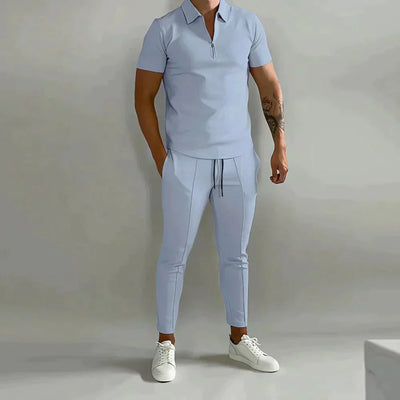 Zweiteiliges Set - Kurzarm - Poloshirt - Co-Ord Set - Herrenbekleidung