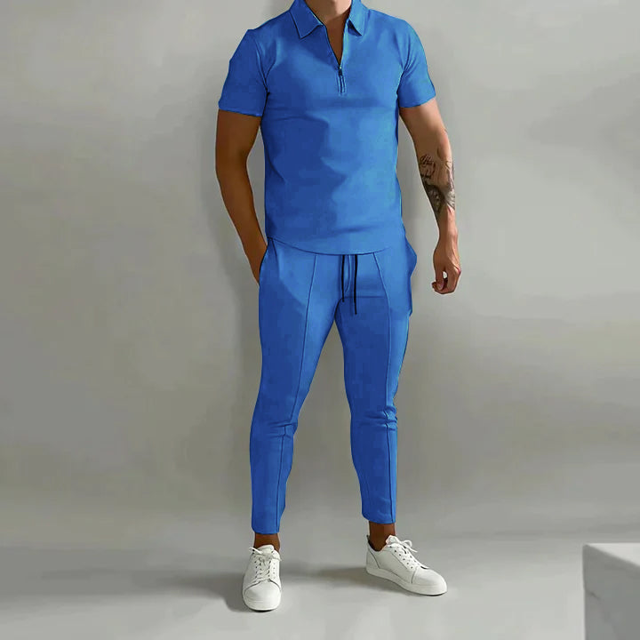 Zweiteiliges Set - Kurzarm - Poloshirt - Co-Ord Set - Herrenbekleidung