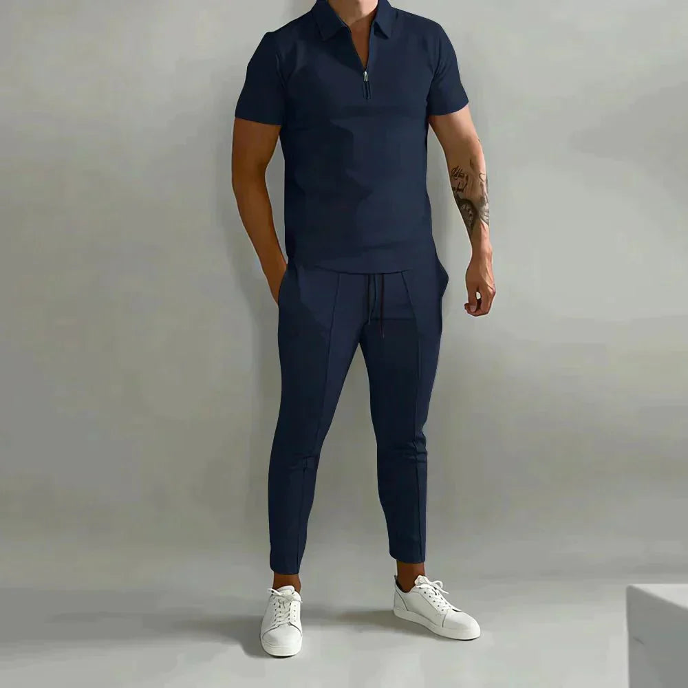Zweiteiliges Set - Kurzarm - Poloshirt - Co-Ord Set - Herrenbekleidung