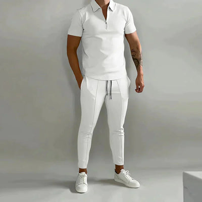Zweiteiliges Set - Kurzarm - Poloshirt - Co-Ord Set - Herrenbekleidung