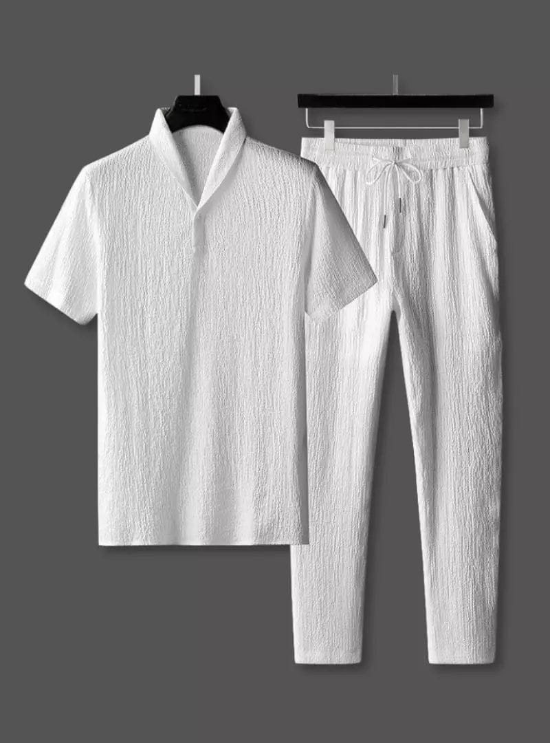 Zweiteiliges Set - Kurzarmhemd und Hose für Männer für den Sommer