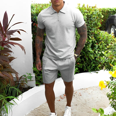 Zweiteiliges Set – T-Shirt und Shorts für Männer, perfekt für den Sommer