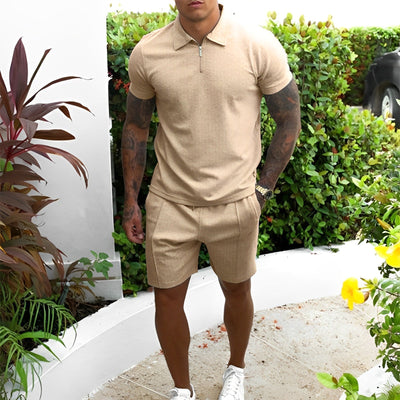 Zweiteiliges Set – T-Shirt und Shorts für Männer, perfekt für den Sommer