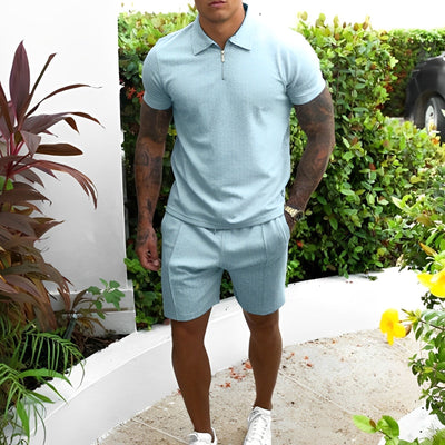 Zweiteiliges Set – T-Shirt und Shorts für Männer, perfekt für den Sommer
