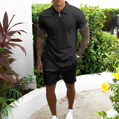 Zweiteiliges Set – T-Shirt und Shorts für Männer, perfekt für den Sommer