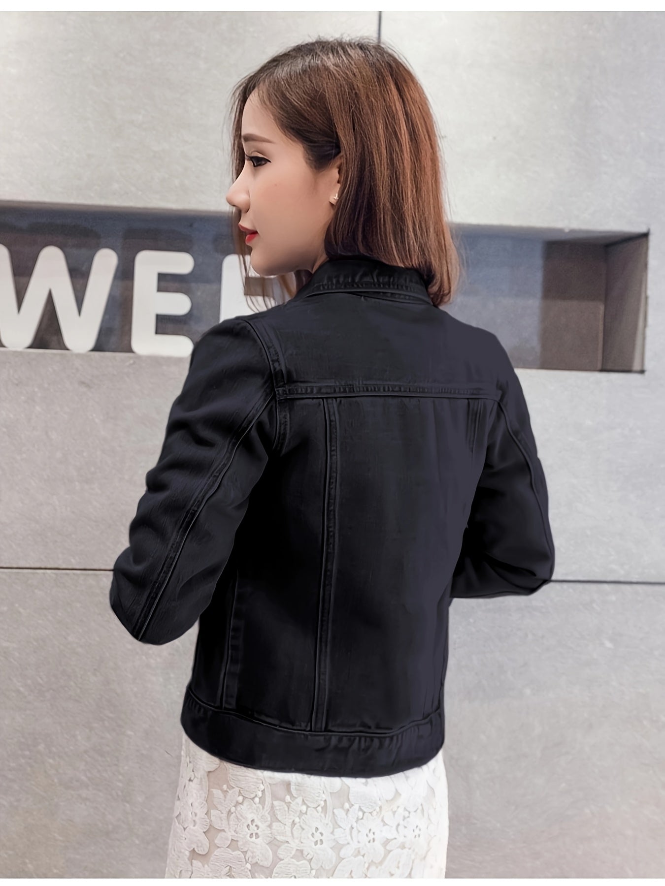 Rosalyn – Kurzärmelige Jeansjacke Im Boho Stil