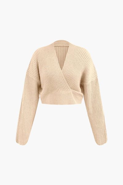 Klara | Elegantes Strick-Set mit Wickel-Oberteil & Bleistiftrock