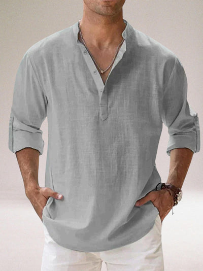 Oronzo™ | Elegantes Leinenhemd mit Knöpfen