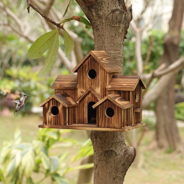 WillowNest funktionelles Vogelhaus aus Holz