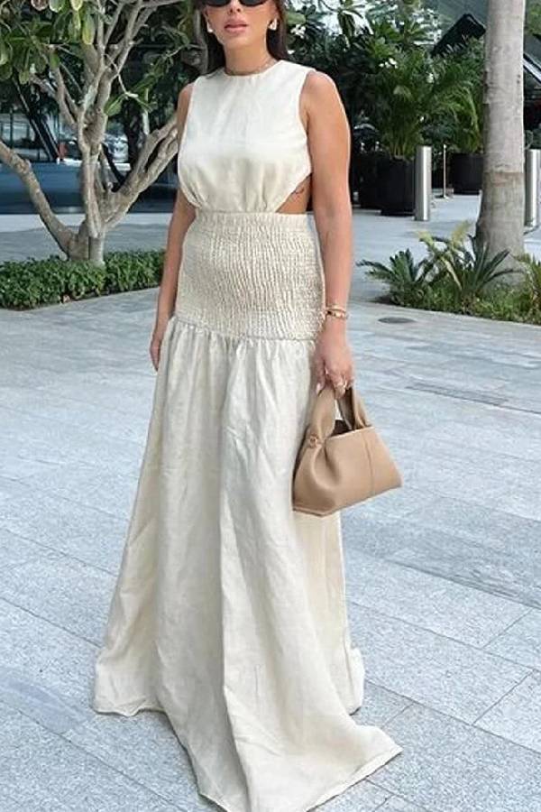 Zulema® | Lässiges, ärmelloses, rückenfreies Kleid