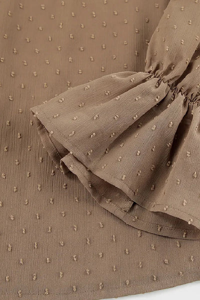 Zella® | Elegantes Hemd mit lockeren Punkten und Puffärmeln