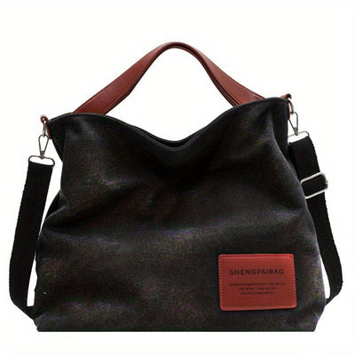 Canvas Schultertasche Damen – Zeitlose Crossbody Bag mit Reißverschluss
