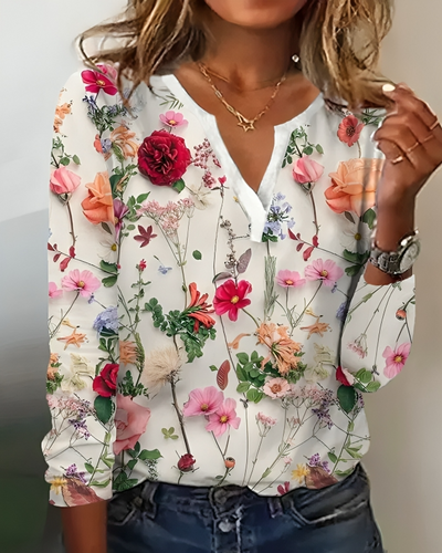 Bluse mit Blumen | WIENNA