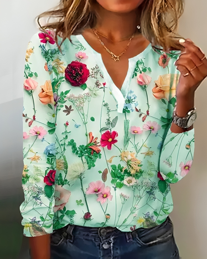 Bluse mit Blumen | WIENNA