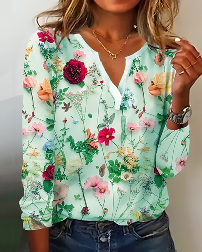 Bluse mit Blumen | WIENNA