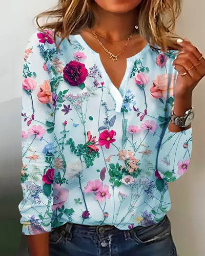 Bluse mit Blumen | WIENNA