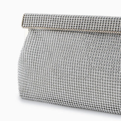 Aurielle | Goldene Clutch mit Kristallbesatz & Schnappverschluss – Elegante Abendtasche für Damen