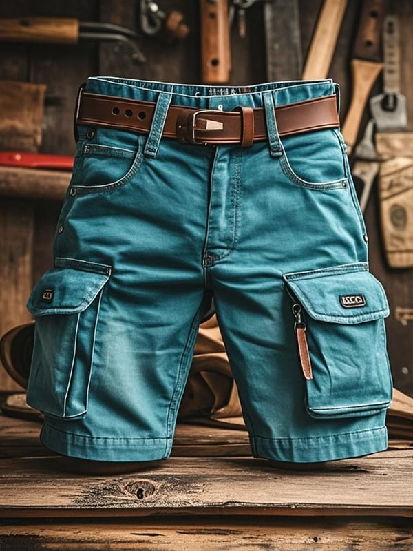 Funktionale Outdoor-Shorts Für Herren Im Retro-Stil