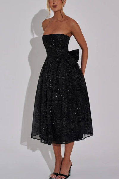 Kaylee® | Sexy schulterfreies, rückenfreies, sexy Maxikleid mit Schleife