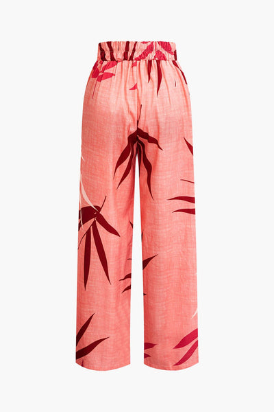 Bailey | Zweiteiler mit Knoten-Top & Bambusprint-Hose