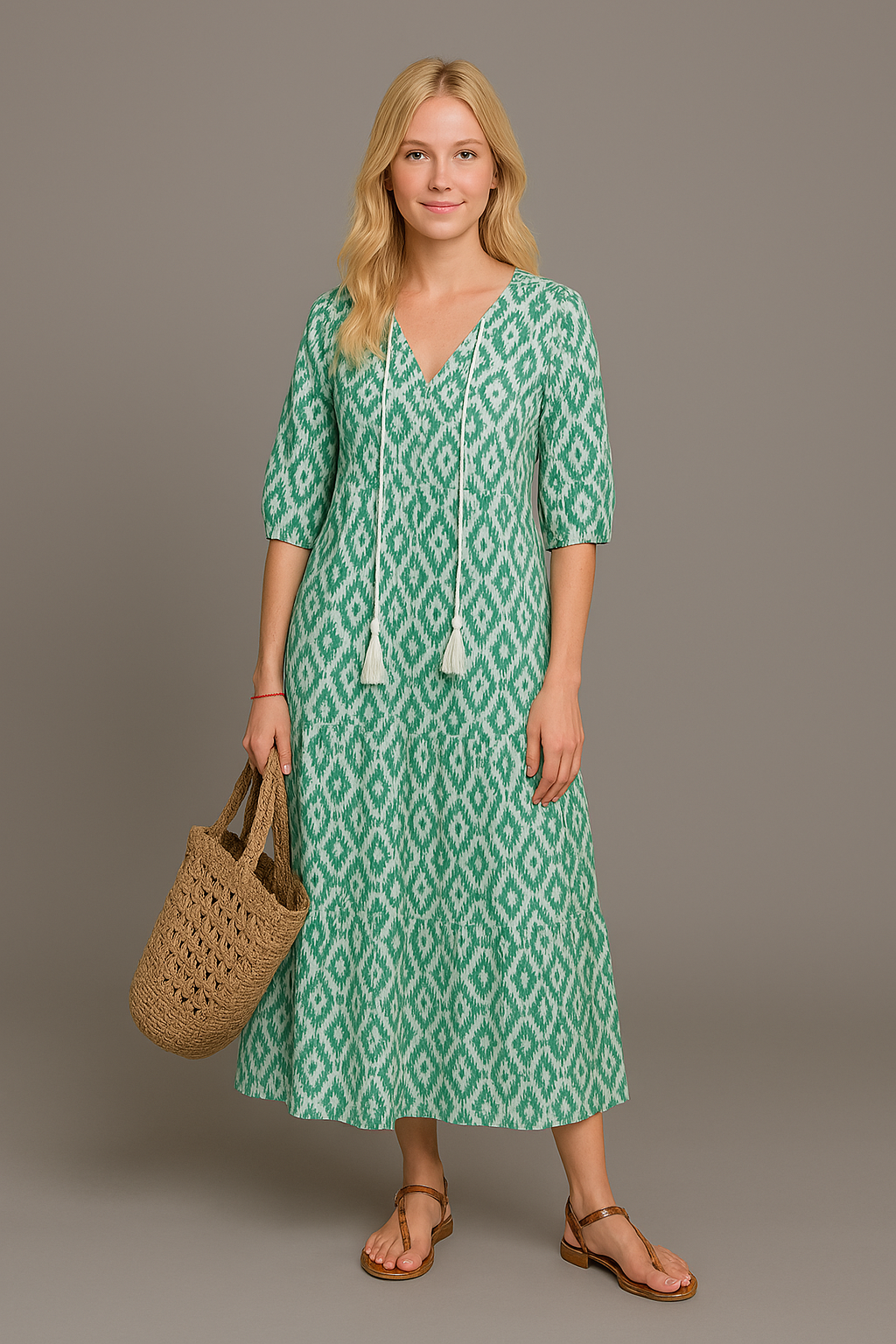 Mayfair™ | Vintage Boho-Kleid mit Print