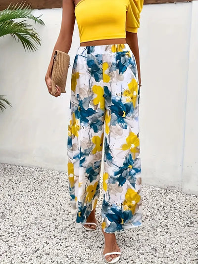 Juliet | Weite Blumenmuster-Hose