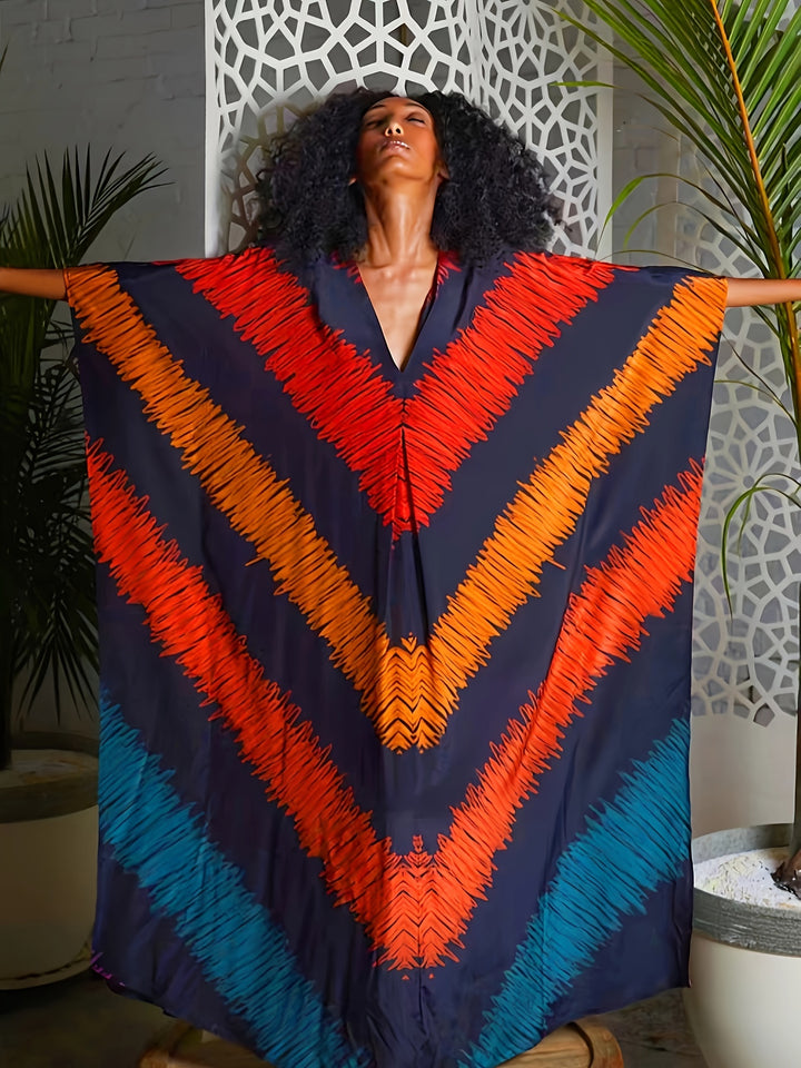 Buntes maxi-kaftankleid - Maya