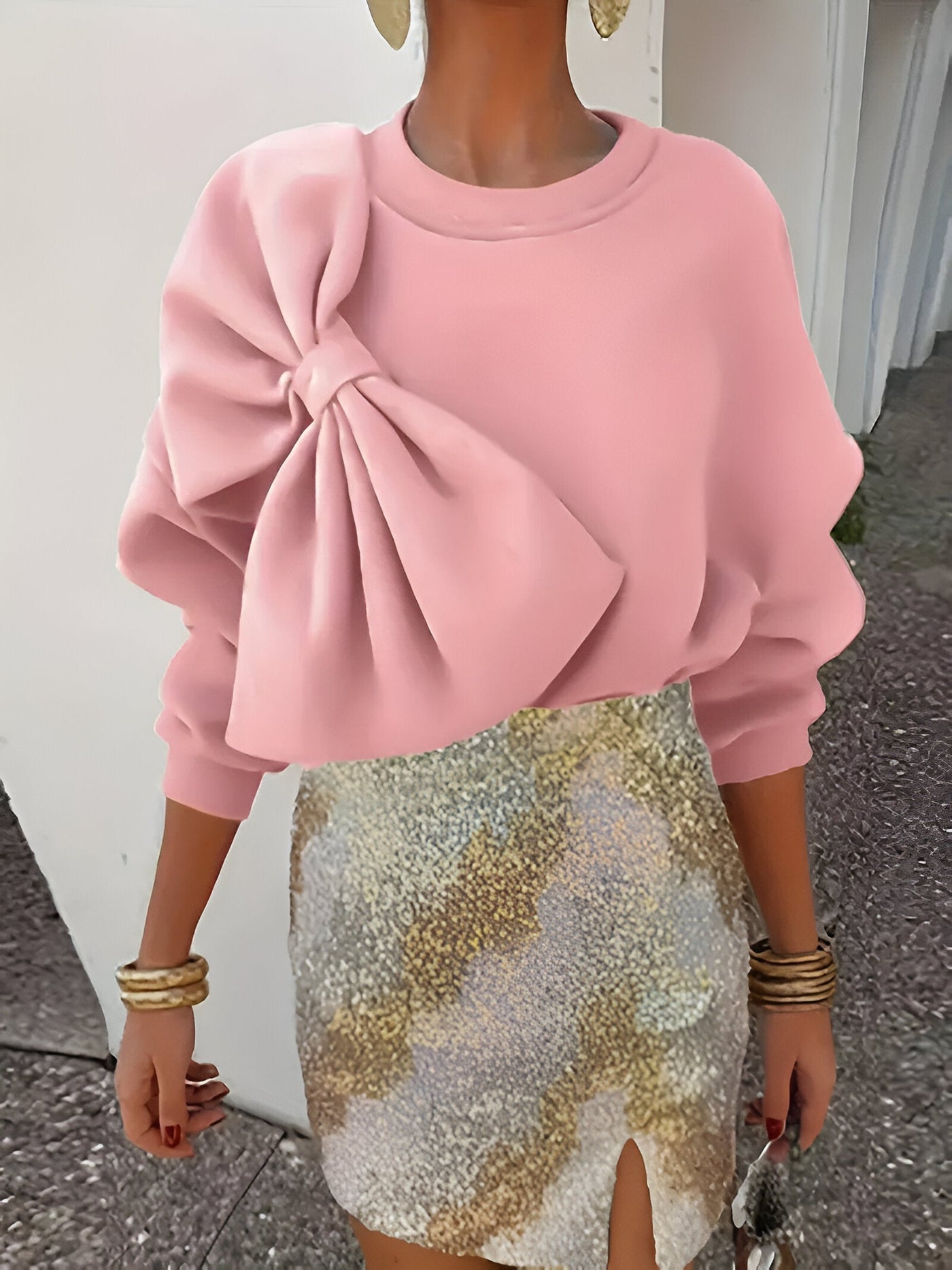 Delfine | Stylisches Sweatshirt mit großer Schleife