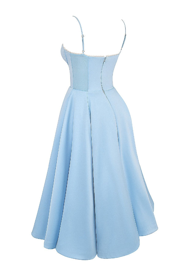 Lorraine® | Trägerloses, ärmelloses Tutu-Maxikleid mit V-Ausschnitt