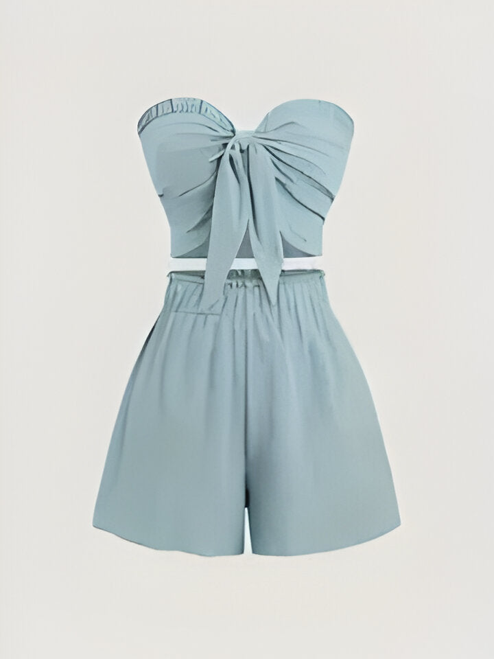 Sophie | Romantisches Date am Meer Top + Shorts Slim Fit