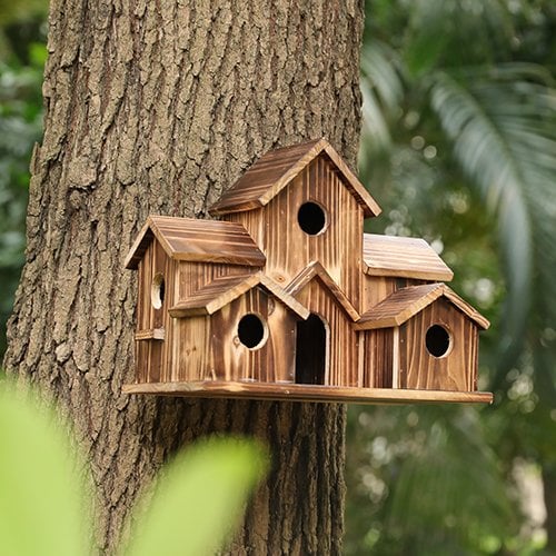WillowNest funktionelles Vogelhaus aus Holz