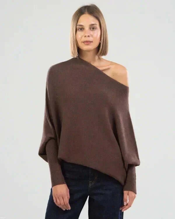 Warmer Langarmpullover Für Damen | Asymmetrisch