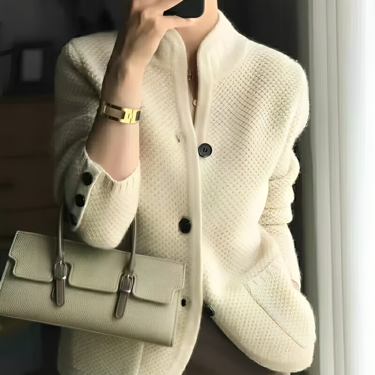 Damen Strick Langarm Cardigan | Warm